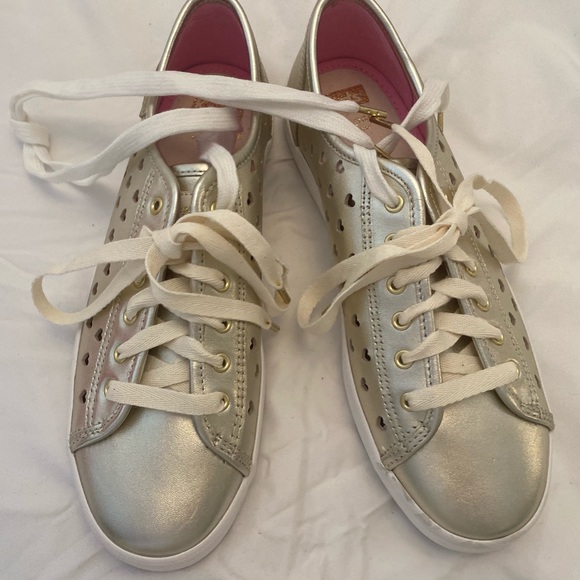NWT Keds For Kate Spade: HEART Kickstart Heart Light Gold Heart Cut Out Sneakers - Picture 11 of 13